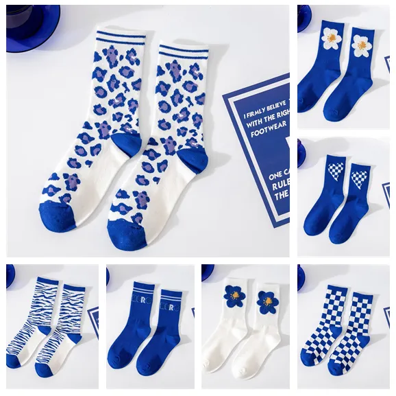 Tube Socks Navy Blue Korean Version Of All match Japanese Sports Set - Shop at LoveMi