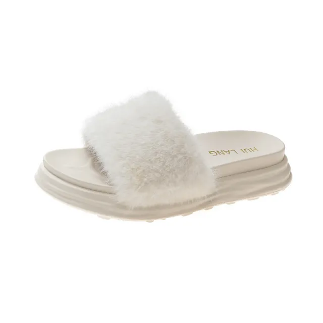 Fashionable Outer Wear Netflix One piece Flat Bottom Comfortable Casual Sandals Beige - Shop at LoveMi