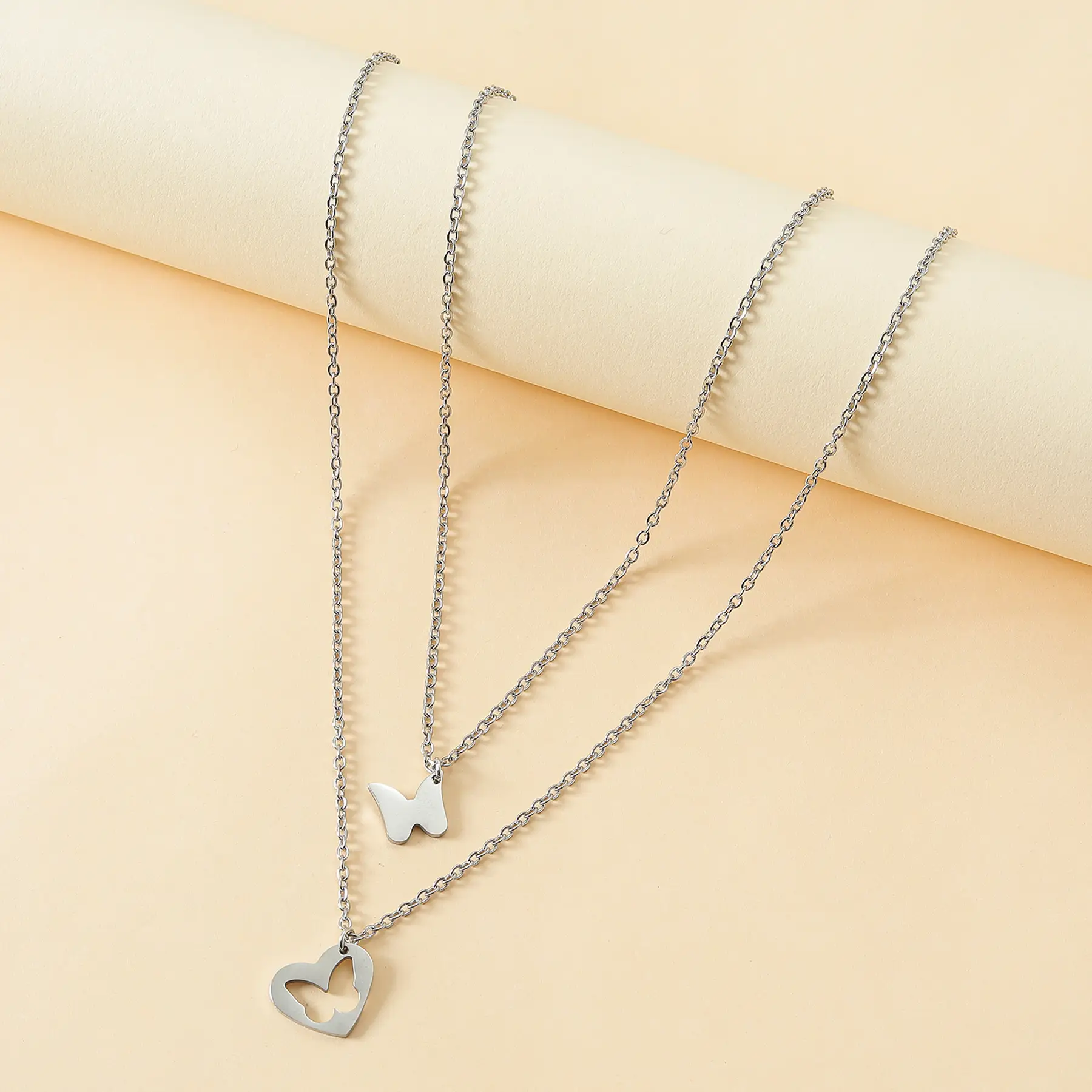 European And American New Mother's Day Stainless Steel Hollow Butterfly