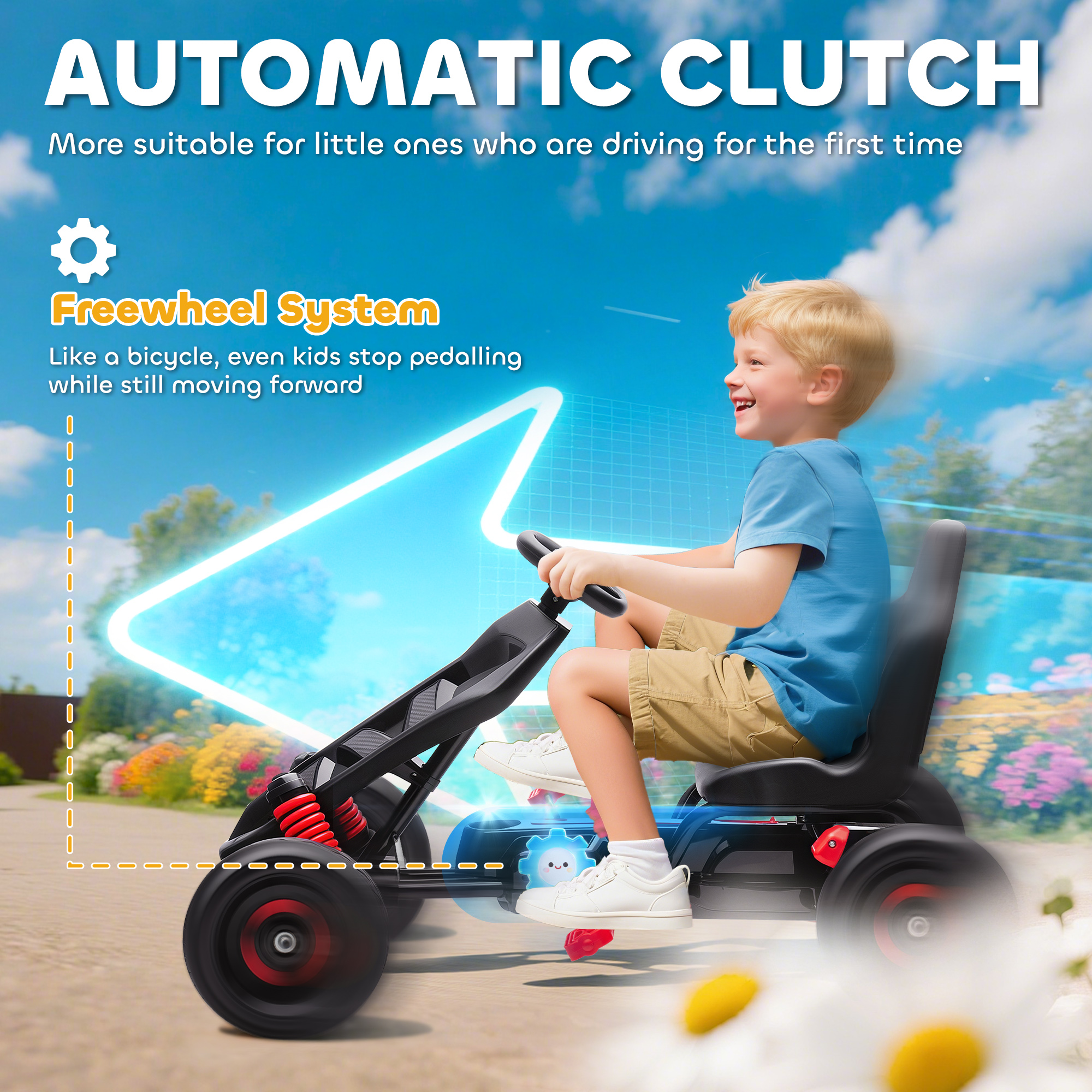 A Pedal Kart Suitable For Children Aged 3-6 Years Old, Equipped With A Free — image 4