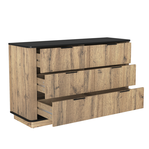 Modern Multi-functional Six-drawer MDF Cabinet,The perfect combination of rounded corners and multifunctional design, with Product Dimensions of 47.2*15.7*29.6 Inches. -37