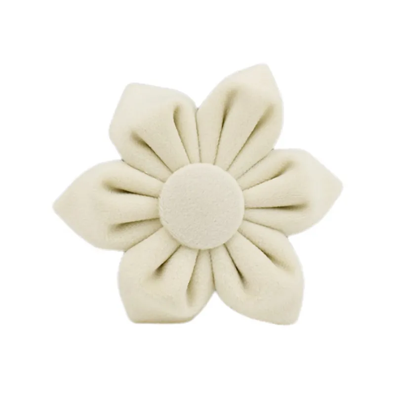 Pet Collar Dog Fabric Velvet - Flower4