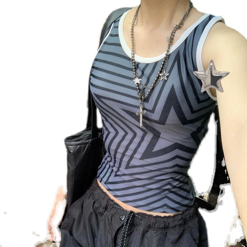 Title 5, Damesmode vest met pentagramprint