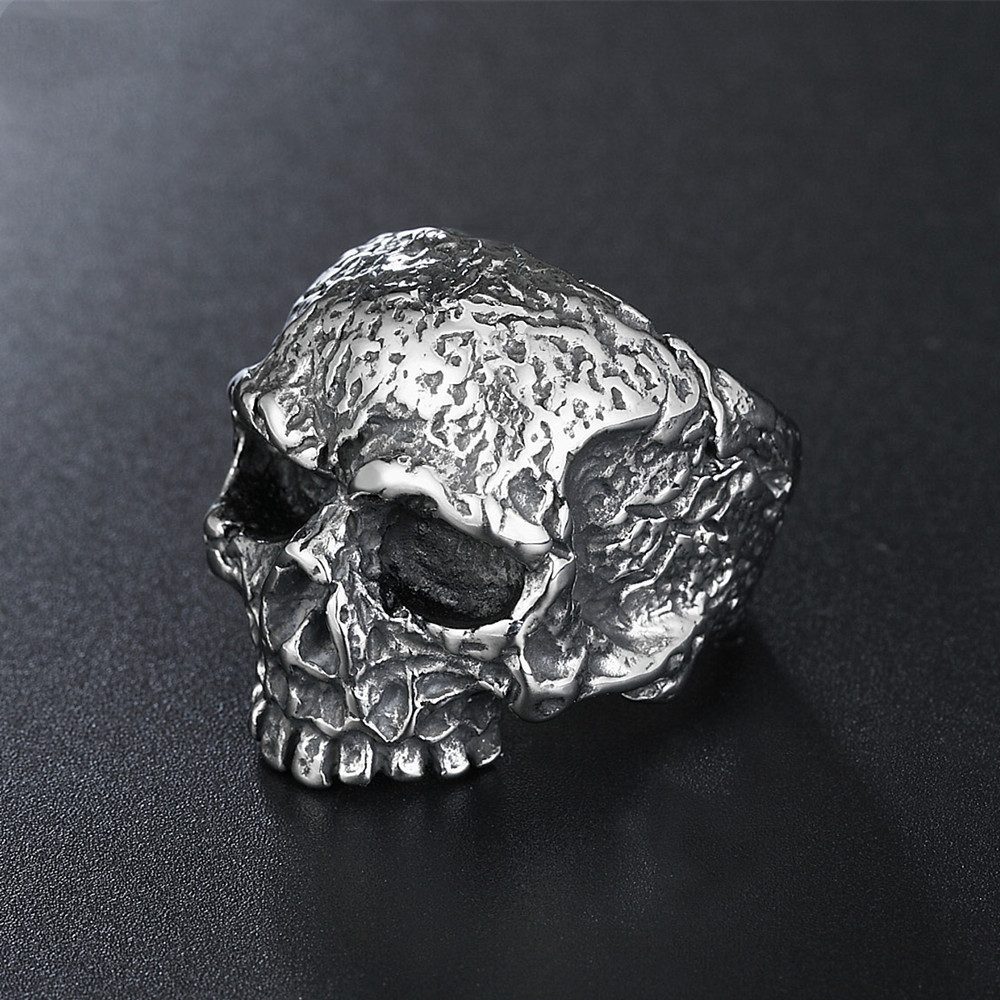 Personality Retro Biochemical Skull Men's Titanium Steel Ring