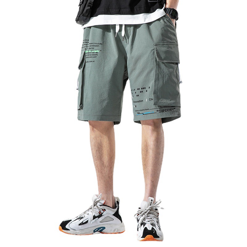 Shorts Men's Summer Thin Sports Loose Tooling Tide Brand Ins Trend Five-point Beach Pants