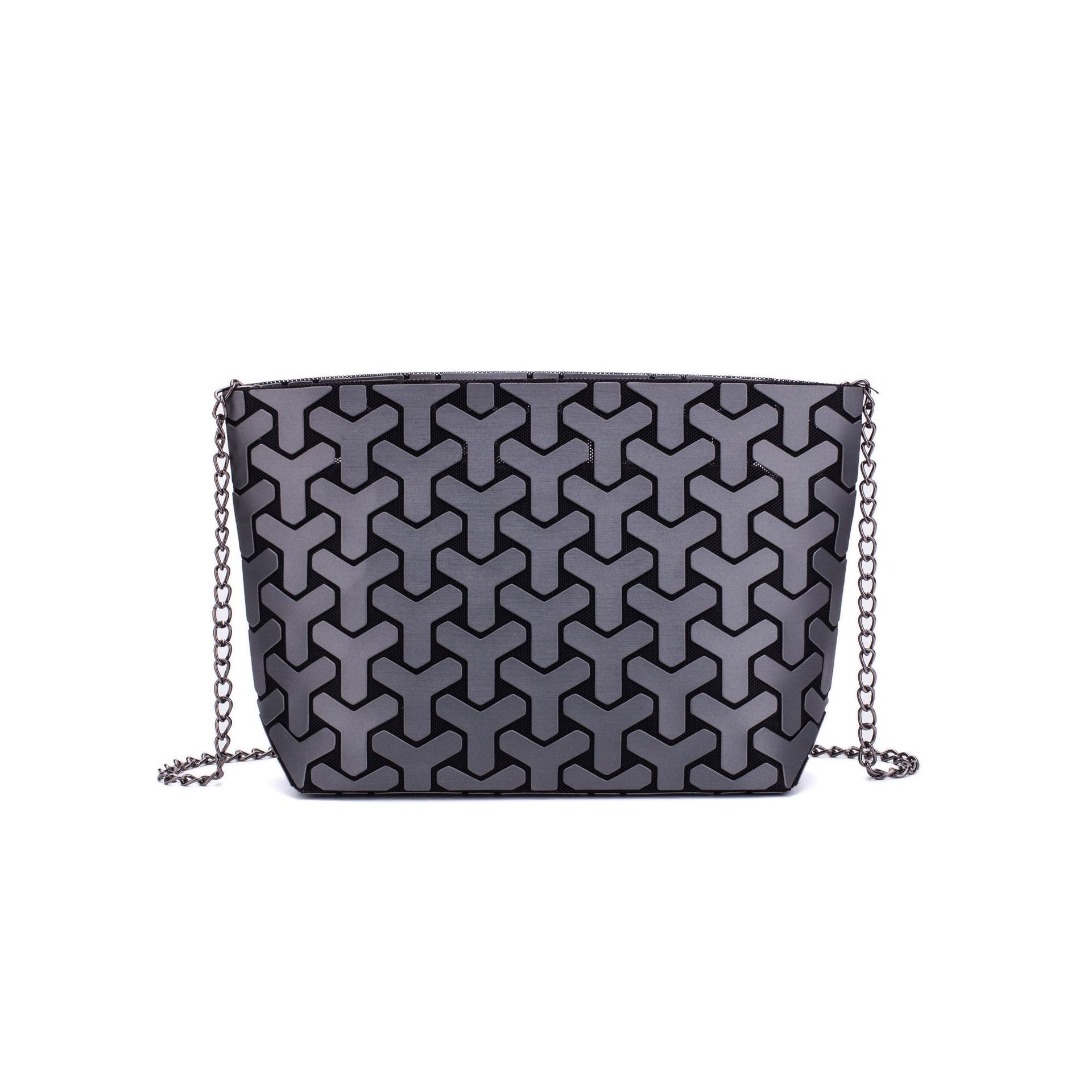 Women's Geometric Rhombus Shoulder Bag Foldable Black - Shop at LoveMi