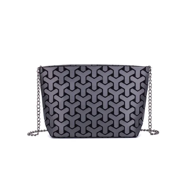 Women's Geometric Rhombus Shoulder Bag Foldable Black - Shop at LoveMi