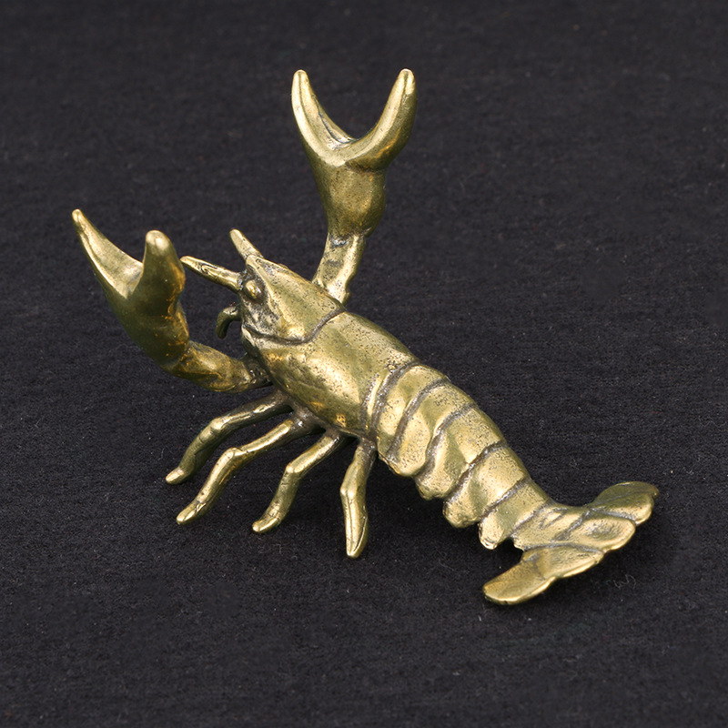 Title 1, Solid Brass Crayfish Ornaments Vintage Pure Cop...