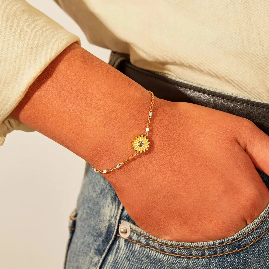 Women's Simple And Fashionable Sunflower Flower Bracelet