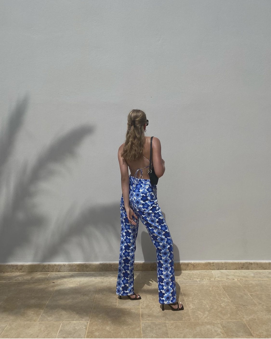 Top Suspender Suit Printed Trousers