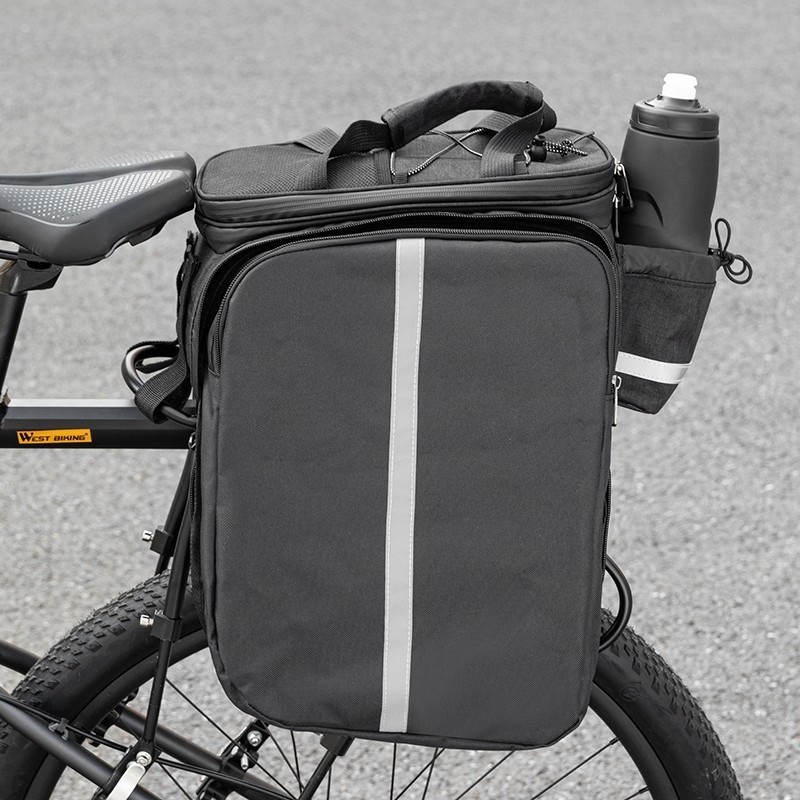 General Bicycle Rear Bag Hard Shell Expandable Bike Pannier Rack Pack — image 8
