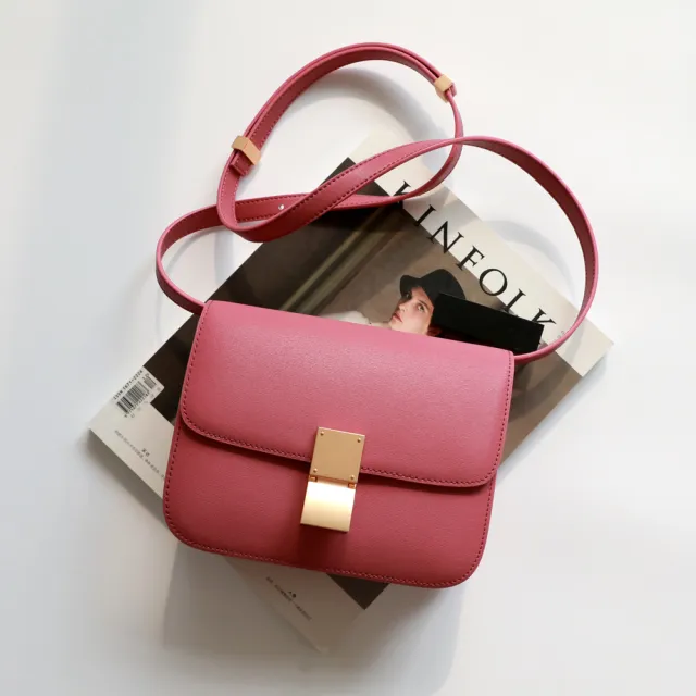 Cowhide Shoulder Messenger Portable Fashion Flight Attendant Bag Rose - Shop at LoveMi
