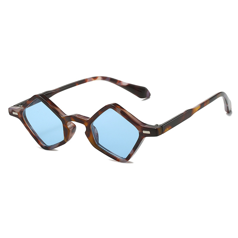 Leopard Print Frame Blue Lens