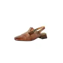 Women's Handmade Full-Grain Leather T-Strap Slingback Mary Jane Sandals, Square-Toe Block Heel Shoes view 3