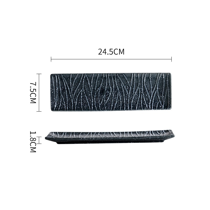 Rectangular Japanese ceramic tableware dishes