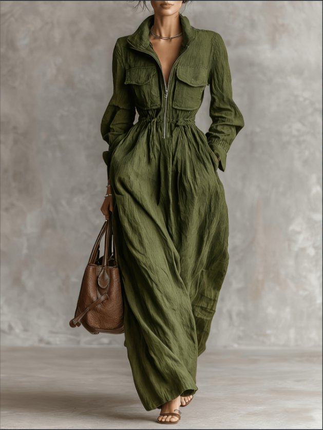 Utility-style Long Dress