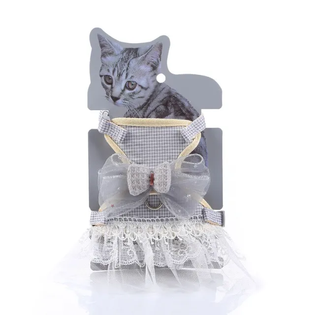 Pet Tie Lace Princess Dress Grey - Shop at LoveMi