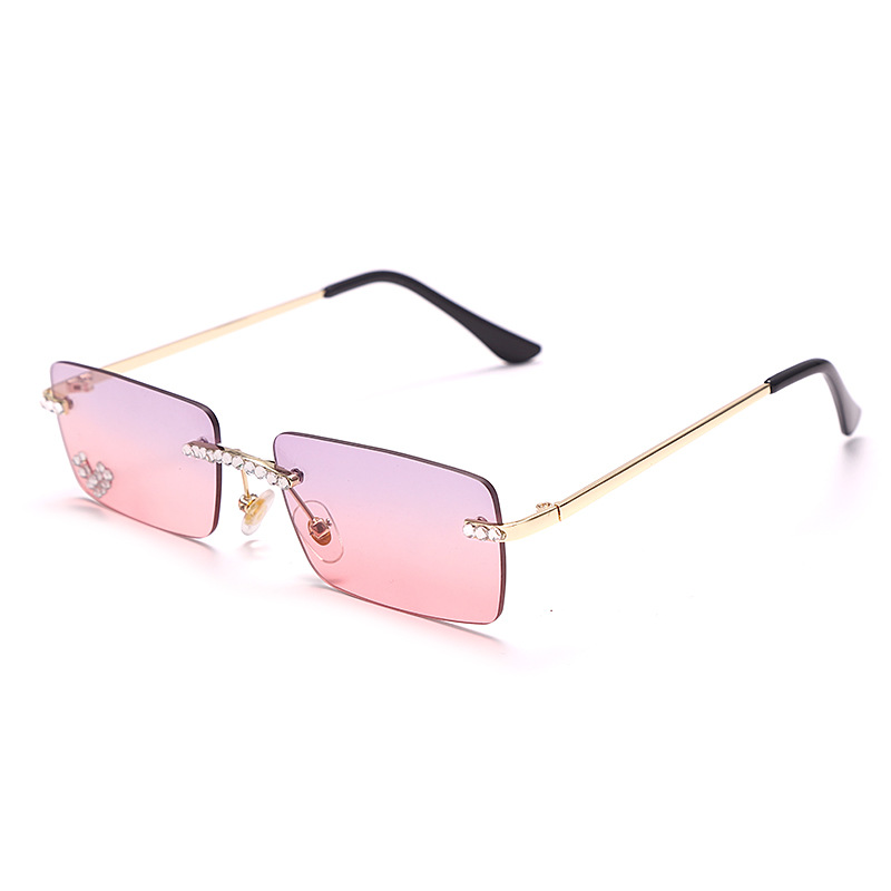 Title 6, Fashion Trendy Frameless Trimmed Sunglasses