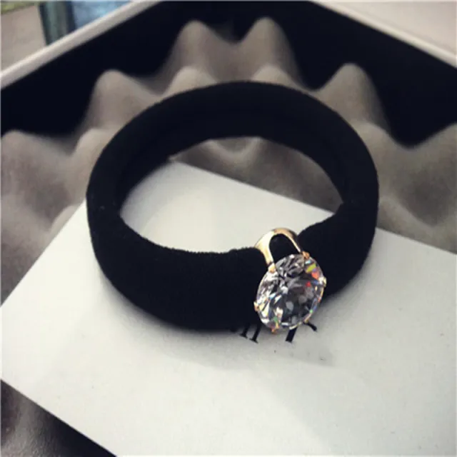 Water Drill String Zircon Black Leather Rib Black - Shop at LoveMi