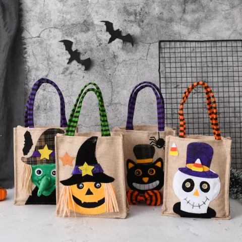 Halloween Candy Tote Bag for Kids Funny Creative Witch