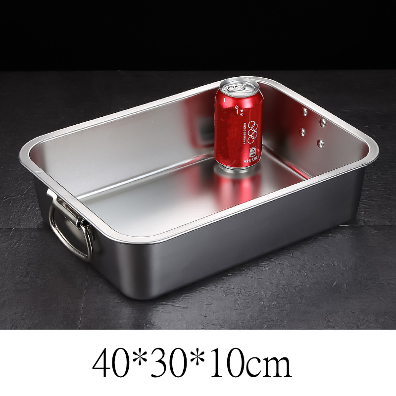 Title 8, Stainless Steel Flat-bottomed Rectangular Deepe...