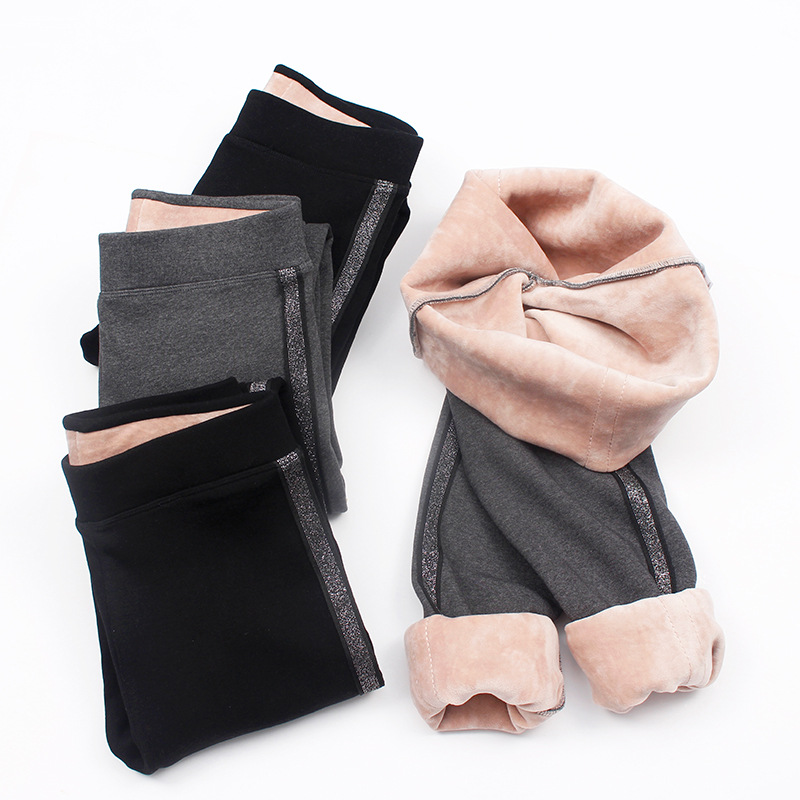 Plus Velvet Thickened Side Strips Sports Large Size