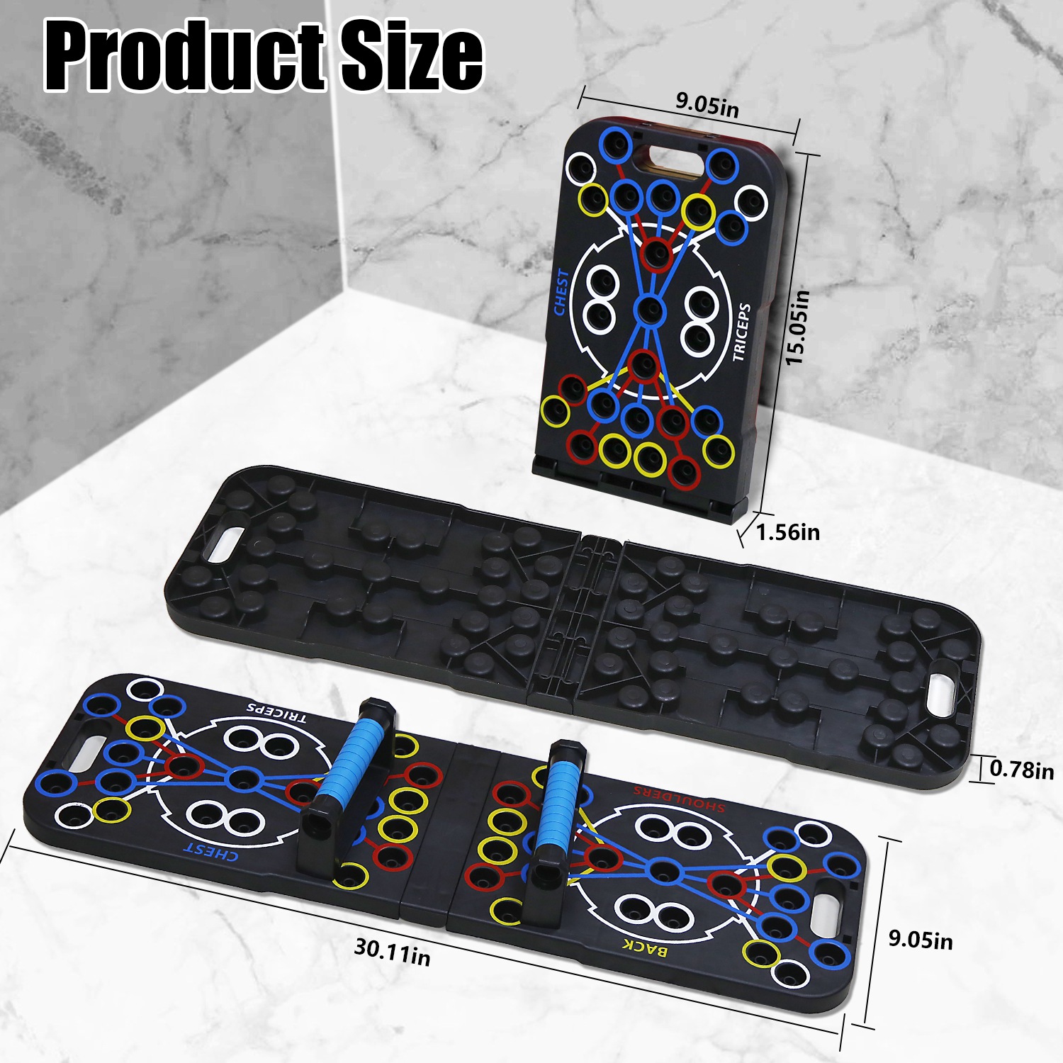Multifunctional Push Up Board Home Strength Training Equipment With 15 Fitness Accessories Pilates Bar Resistance Band Roller Wheel Full Body Workout Home Gym Equipment — foto 8