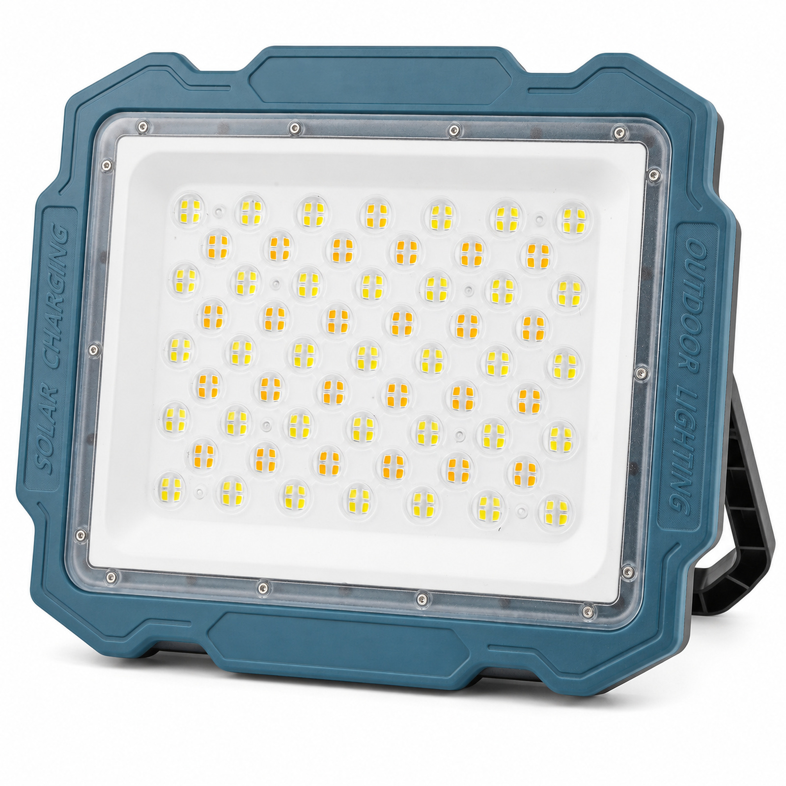 Solar Powered Rechargeable Battery Display Power Bank Function LED Work Light W8148 1 Blue 2820LM