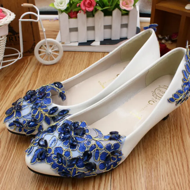 Women's Fashion Low Heel Soft Leather Wedding Bridesmaid Shoes Flat Bottom 38 - Shop at LoveMi