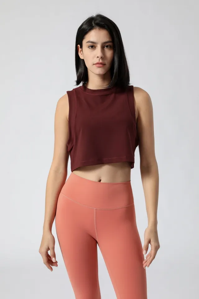 Women's Yoga Fitness Loose Sports Vest Purple - Shop at LoveMi