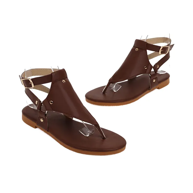 Zebra Print Flat Flip Flops Women Sandals Snake Print Large Brown - Shop at LoveMi
