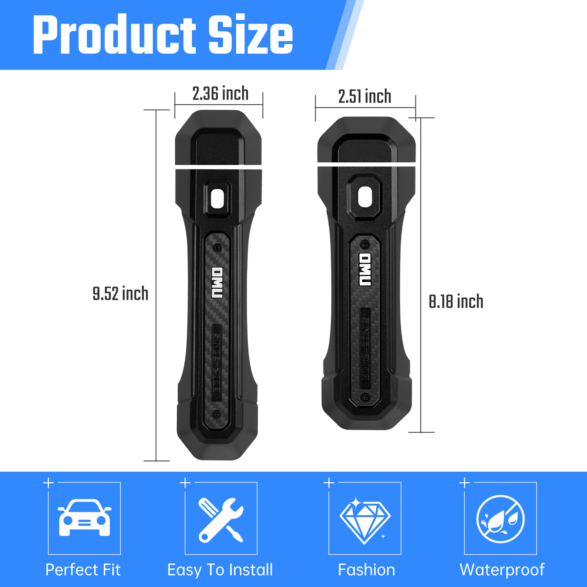 Door Handle Cover For Wrangler JL 2018 4 Doors 5 Pcs