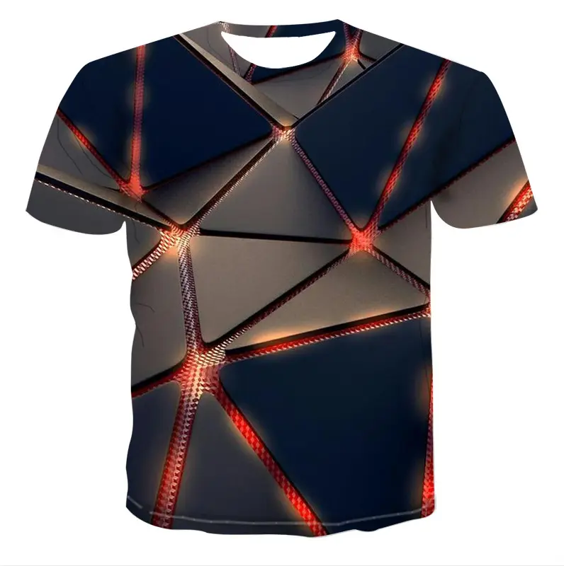 Casual Men's Digital Print Short Sleeve T-shirt