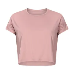 Fashion Loose Simple Yoga Short Sleeve - Honey Grapefruit-Size12 - View 1