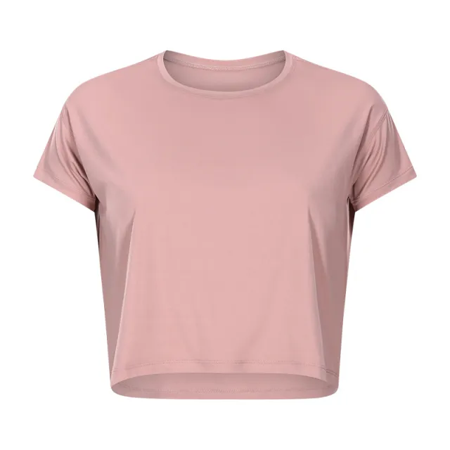 Fashion Loose Simple Yoga Short Sleeve Honey Grapefruit Size 6 - Shop at LoveMi