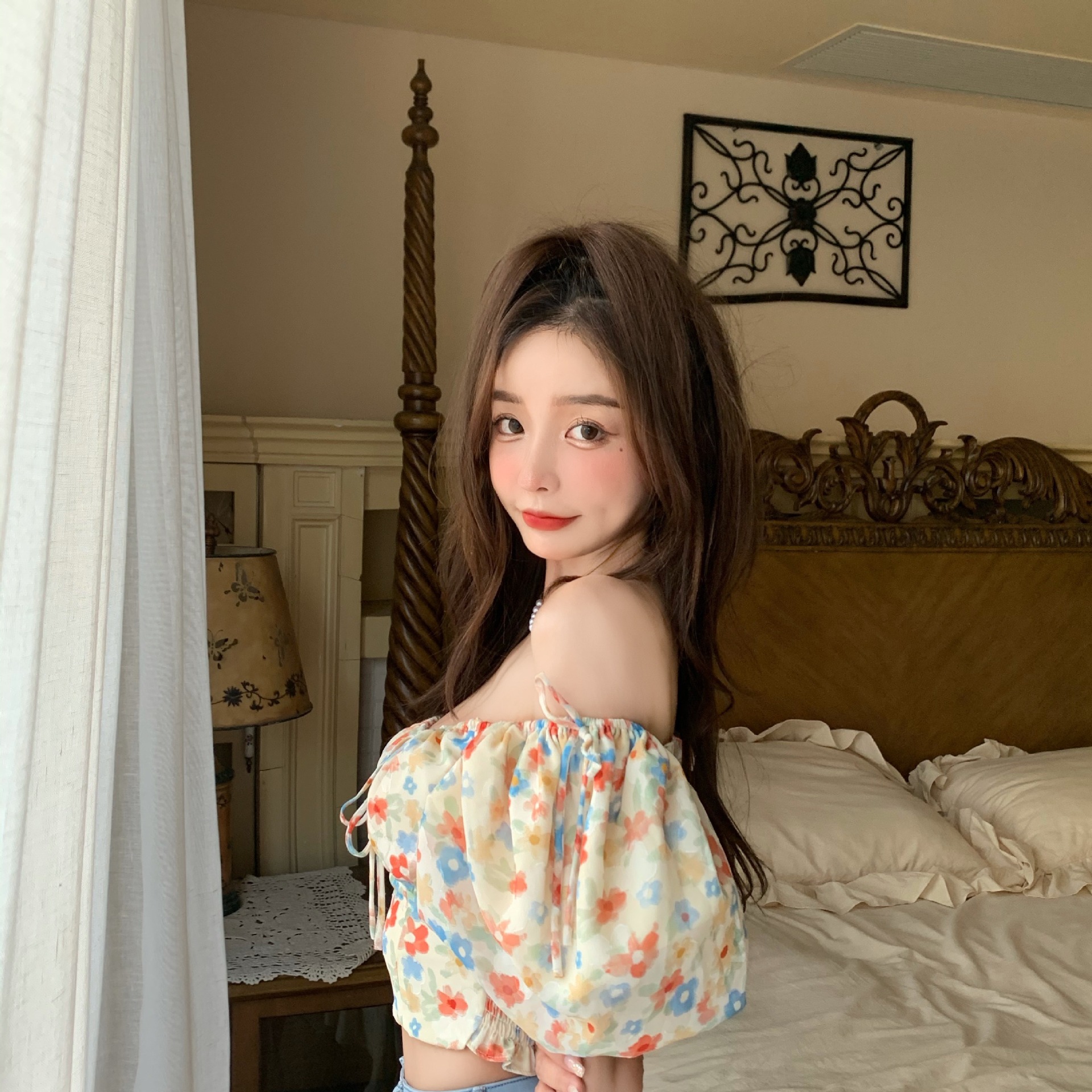 Small Floral Short Tops Pure Desire Design