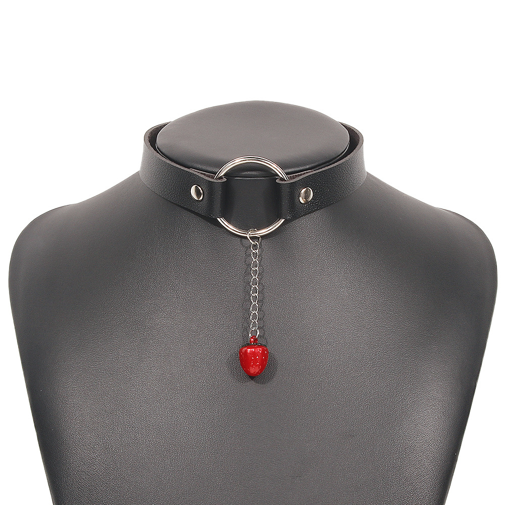 Personalized Neck Leather Metal Buckle Necklace