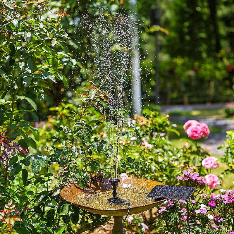 Solar Panel Powered Water Feature Garden Pool Pond Fish Aquarium Fountain — image 11