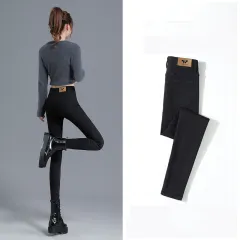 Women's Spring And Autumn High Waist Slim Skinny Jeans - Black - View 1
