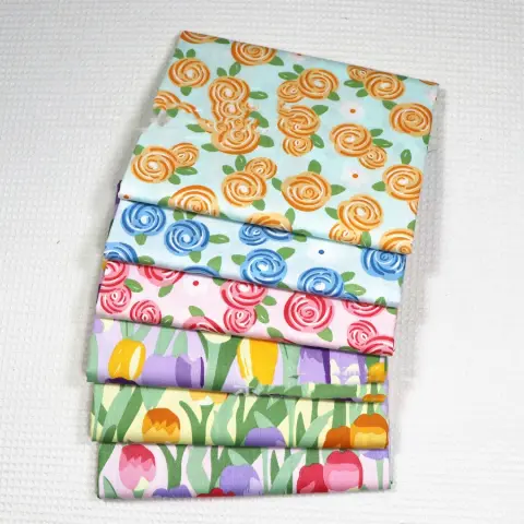 Floral Cotton Fabric Twill Bed Dress