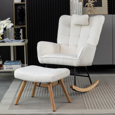 Rocking Chair Rocker Chair Single Recliner Casual Lounger Lounge Chair Cushion F