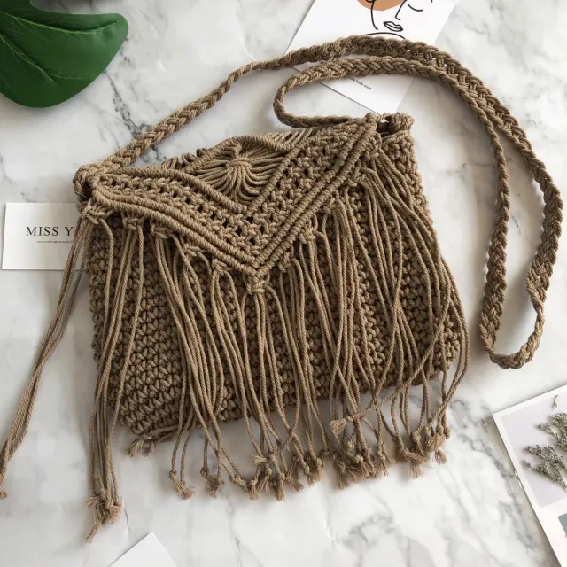 Fashion Personality Tassel Shoulder Bag New Style Grey - Shop at LoveMi