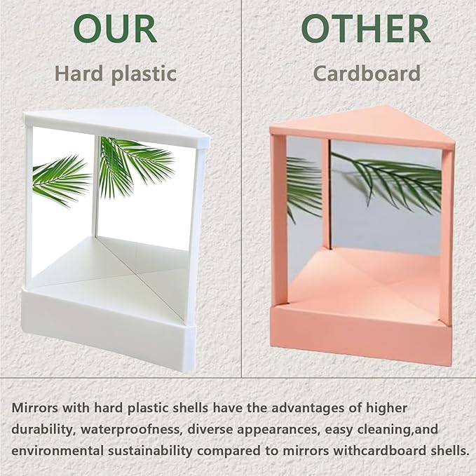 Reversing Cosmetic Stand Mirror, Inverted Makeup Mirror. Show your true self: This mirror can truly show your face, allowing you to see how you appear to others. It is a non-reversing mirror that avoids the left-right reversal effect of ordinary mirrors a