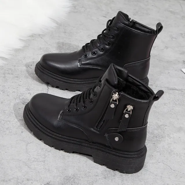 Winter Cotton Shoes New All match Autumn And Winter Women's Shoes Ankle Boots Black - Shop at LoveMi
