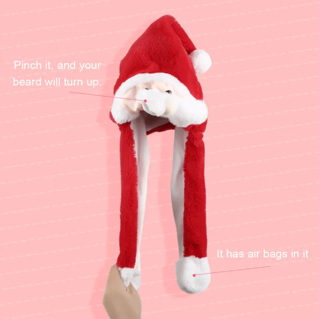 Christmas Hat Gift Led Light Newly Cute Bunny Plush Decor Gi Santa Claus - Shop at LoveMi
