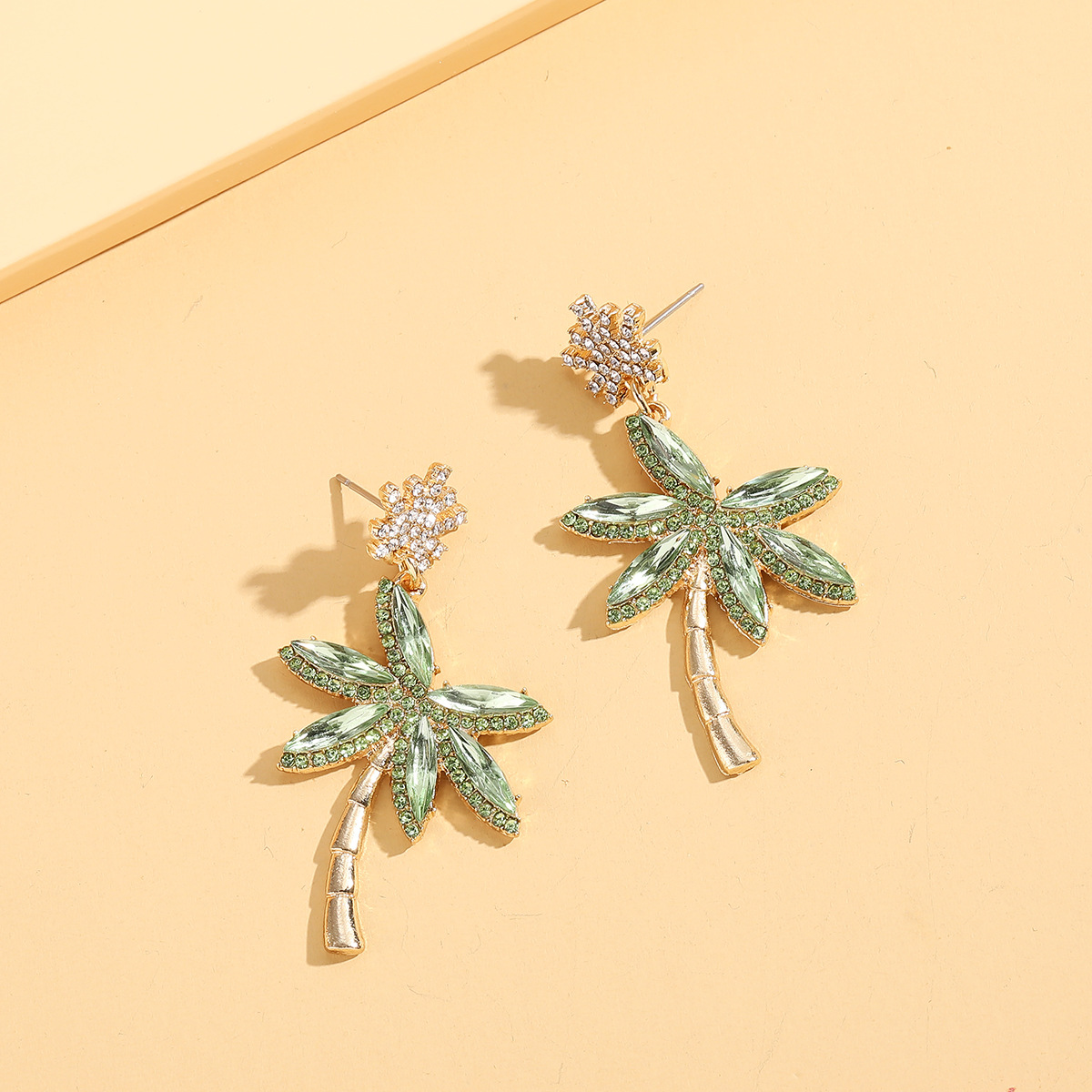 Title 3, Bohemian Beach Style Alloy Coconut Tree Earrings