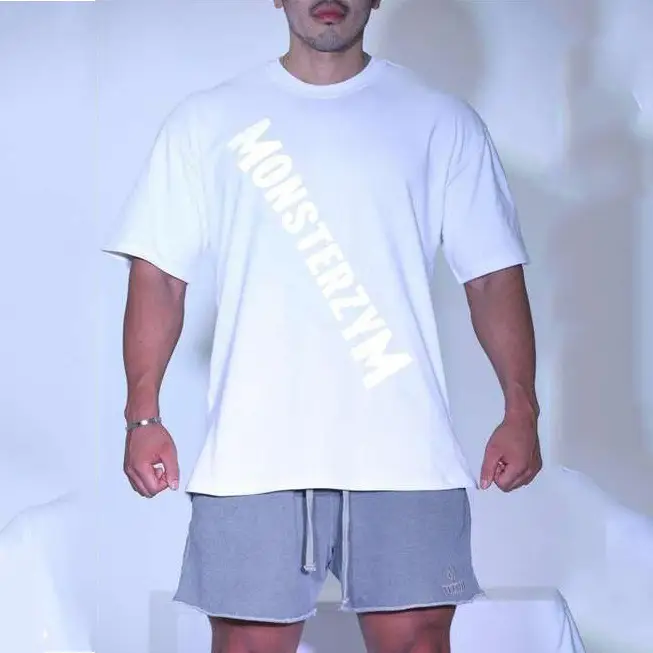 Men's Short Sleeve Cotton T-Shirt Summer Crew Neck Top