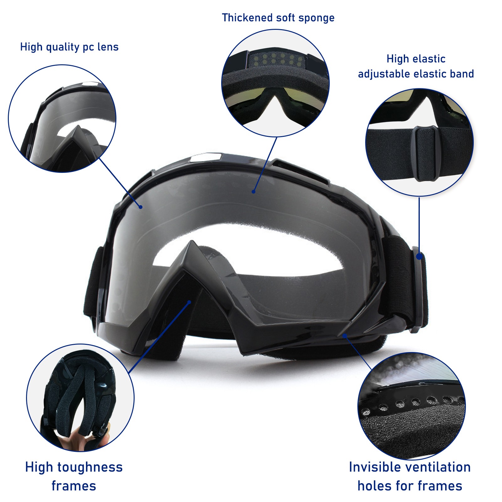 Off-Road Motorcycle Motocross Goggles Dirt Bike ATV UTV M T B UV400 Riding — image 5