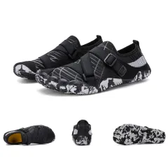 Fitness Yoga Outdoor Large Size Hiking Shoes - Black - View 1