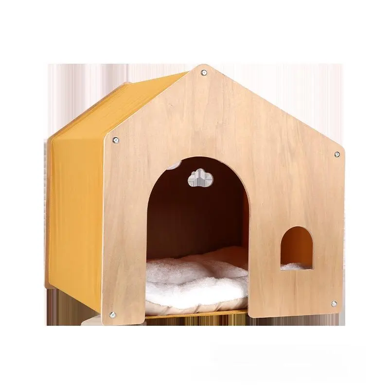 All-season Eco-friendly Solid Wood Pet Furniture, Washable